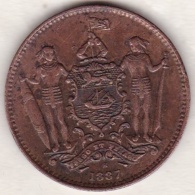 British North Borneo,  One Cent 1887 H .Victoria. KM# 2 - Maleisië