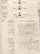VP11.830 - 1857 - Diocèse De PARIS - Lettre De Mr Le Curé GUERIN & 3 Relevés De Comptes église De Saint - Etienne D'ISSY - Religion & Esotérisme