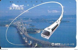 Train Rail Pont Bridge  Télécarte Japon  Phoncard  (D.184) - Trains