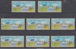 ISRAEL 2008 KLUSSENDORF ATM ASHDOD FULL SET OF 8 STAMPS - Automatenmarken (Frama)