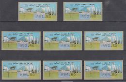 ISRAEL 2008 KLUSSENDORF ATM ASHDOD FULL SET OF 8 STAMPS - Affrancature Meccaniche/Frama