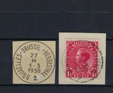 N°403 OP FRAGMENT GESTEMPELD AMBULANT Bruxelles-Brussel-Herbesthal 2 SUPERBE - Ambulants