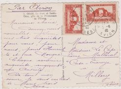 AFRIQUEDU NORD,ALGERIE,MAGHREB,ORAN,1940,2 TIMBRES,PORT,CARTE PHOTO - Oran