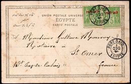 French Port Said To France 1901 Poscard Inverted Date Cancellation - Lettres & Documents