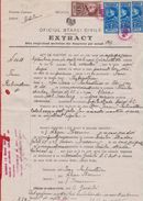 OLD DOCUMENT ACT OF NATIONS BRAILA RUBINSTEIN,  JEWS, HEBREW ROMANIA 1917 KING FERDINAND  REVENUE FISCAL STAMP - Briefe U. Dokumente