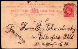 British Orange River Colony (Ladybrand Cancel) To Germany Postal Stationery 1906 - Oranje-Freistaat (1868-1909)