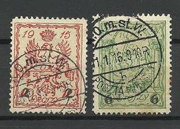 POLEN Poland 1915 City Post Warschau Michel 5 - 6 O - Used Stamps