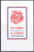L-Luxemburg, Exlibris Für P. Linden, Buchdrucker (EL.217) - Ex-libris