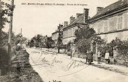 CPA - MAROLLES-les-BRAULTS (72) - Aspect De La Route De St-Aignan En 1929 - Marolles-les-Braults