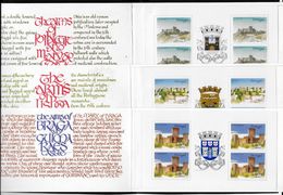 Portugal : 3 Carnets "châteaux"  (Braga - Lisboa - Portalegre) Cote : 15,00 € - Carnets