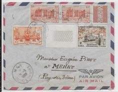 AOF - 1959 - COTE D'IVOIRE - ENVELOPPE Par AVION De MAN => MENAT - Cartas & Documentos