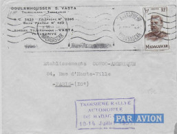 MADAGASCAR - 1953 - "TROISIEME RALLYE AUTOMOBILE" ENVELOPPE Par AVION De TANANARIVE  => PARIS - Storia Postale