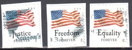 United States 2012 Flags - Sc #4673,75,76 Perf.11¼:10¾ - Used - Usados