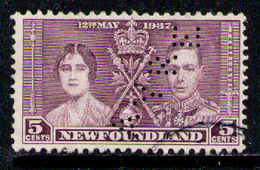 NEW FOUNDLAND 1937 - Perfin AYRE - From Set Used - Perforiert/Gezähnt