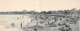 Le Pouliguen       44    Carte Panoramique Double    La Plage Vue De La Jetée I     (voir Scan ) - Le Pouliguen