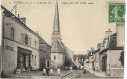 Cléré - La Grande Rue Et L'Eglise - Cléré-les-Pins