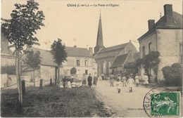 Cléré - La Poste Et L'Eglise - Cléré-les-Pins