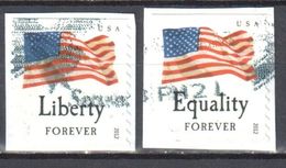 United States 2012 Flag  Sc # 4637,40 - Mi 4818-19 BC - Perfor.11 - Used - Usados