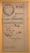 VAGLIA POSTALE RICEVUTA PERUGIA 1913 - Taxe Pour Mandats