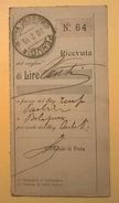 VAGLIA POSTALE RICEVUTA PERUGIA 1913 - Strafport Voor Mandaten