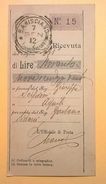 VAGLIA POSTALE RICEVUTA BARISCIANO 1912 - Impuestos Por Ordenes De Pago