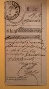 VAGLIA POSTALE RICEVUTA FOGGIA 1910 - Tax On Money Orders