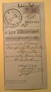 VAGLIA POSTALE RICEVUTA LUCOLI 1910 AQUILA - Tax On Money Orders