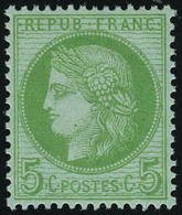 Neuf Sans Charnière N° 53, 5c Vert Jaune Centrage Parfait Superbe - Other & Unclassified