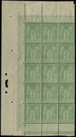 Neuf Sans Charnière N° 102. 5c Vert Jaune, Type III, Bloc Vertical De 15ex Avec Les 3 Bdf, Bien Centré, Superbe. - Other & Unclassified