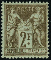 Neuf Sans Charnière N° 105, 2f Bistre Sur Azuré T.B. Signé Sheller - Other & Unclassified
