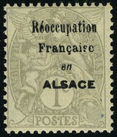 Neuf Sans Charnière N° 107, 1c Blanc Surchargé Réoccupation Française En Alsace, T.B. Maury N° 2A - Other & Unclassified