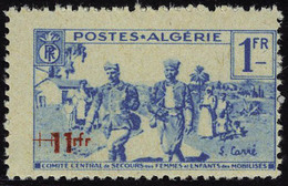 Neuf Sans Charnière N° 159a. 1f + 1f Bleu, Double Surcharge, T.B. Maury - Other & Unclassified