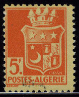 Neuf Avec Charnière N° 197d, 5f Rouge Orange, Imprimé Recto Et Verso, T.B. Signé Brun - Other & Unclassified