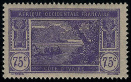 Neuf Avec Charnière N° 59a, 75c Violet Sans La Surcharge 60 T.B. Signé Brun - Other & Unclassified