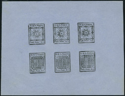 Neuf Sans Gomme N° 1a/2b, Réimpression De 1866, Feuillet Complet De 6 Le 15c X 3 Et Le 30x X 3, T.B.  Maury - Other & Unclassified