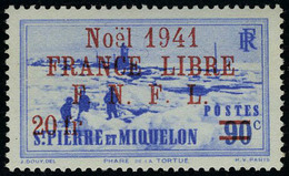 Neuf Sans Charnière N° 212/31, La Série France Libre Noël 1941 Surcharge Rouge TB - Other & Unclassified