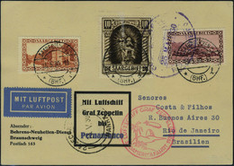 Lettre Zeppelin SAF 1930 CP Affranchissement Composé, Càd Saarbrucken 15.5.30 Pour Rio De Janeiro, Arrivée 25 Mai 1930 T - Other & Unclassified