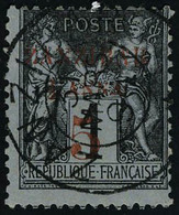 Oblitéré N° 12, 1/2 A Et 5 Sur 1c Noir Sur Azuré, T.B. - Other & Unclassified