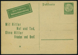 Lettre Propagande Entier à 6pf Vert Distribué Par L'aviation Russe, Michel 19V, T.B.  Rare - Otros & Sin Clasificación