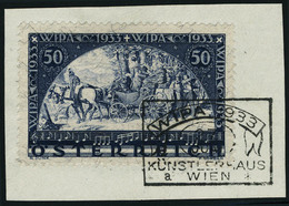 Fragment N° 430a. 50 + 50 WIPA Avec Fils De Soie, Obl. De L'expo S/fgt. T.B. - Other & Unclassified