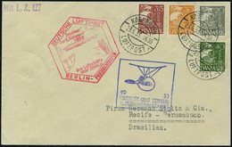 Lettre Zeppelin 3 SAF 1933 Pour Pernambuco Brésil, T.B. - Other & Unclassified