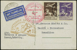 Lettre N° 2 + 5, Zeppelin 3 SAF 1932 Pour Pernambuco Brésil T.B. Cote Des Timbres Obl 250 € - Other & Unclassified