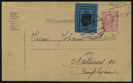 Lettre Merano, 5h + 10c Italie Obl Sur L Feldpost, Sassone 7 - Other & Unclassified