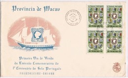 Macau, 9-03-1954, FDC Centenário Do Selo - FDC