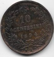 Italie - 10 Centesimi - 1894 - 1878-1900 : Umberto I