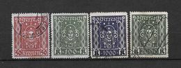 LOTE 1559  ///  AUSTRIA  1922   YVERT Nº: 284/285+288/289 - Used Stamps