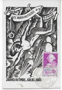 1949 - ALGERIE - CARTE POSTALE JOURNEE DU TIMBRE De SIDI BEL ABBES - PARACHUTISTES DE LA LEGION ETRANGERE - Briefe U. Dokumente