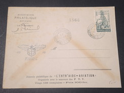 FRANCE / COLONIES GÉNÉRALES - Enveloppe  De L 'entraide De L 'aviation Avec Timbre ,de Brazzaville En 1944-  L 11541 - Andere & Zonder Classificatie