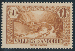 ANDORRA 1937- 43 PONT DE ST. ANTONI 60c - Yvert 67**MNH - Nuevos