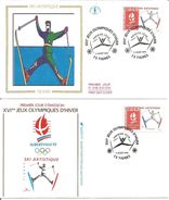 Jeux Olympiques   1991  Ski Artistique Tignes Avec Feuille Explicative - 1990-1999